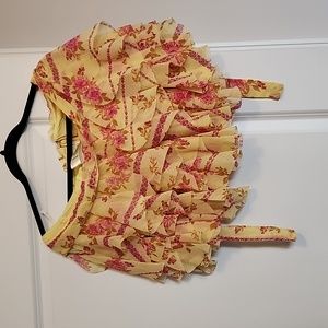 New without tag Free people floral yellow skort